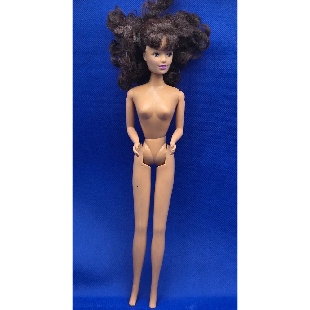 Vintage Kid Kore 1990 Fashion Doll Brunette Purple Eyes Curly Hair 11.5 inch
